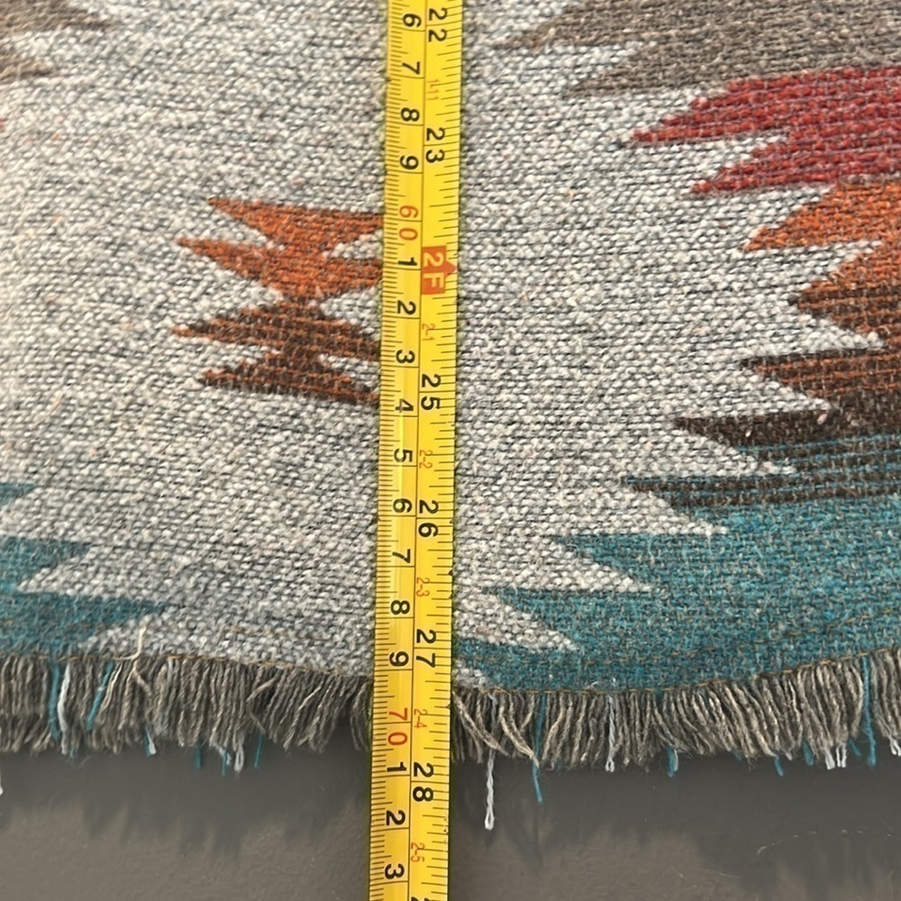 Denim Southwest Blanket Chouyatou Navaho Blanket Print Button Jacket L - Picture 13 of 16